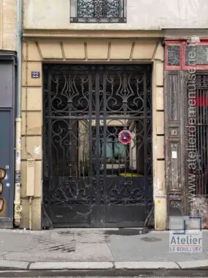 Porte cochère acier forgé 22 rue de Lappe Paris 11e